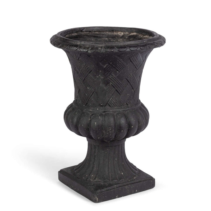 Lattice Weave Urn, Black