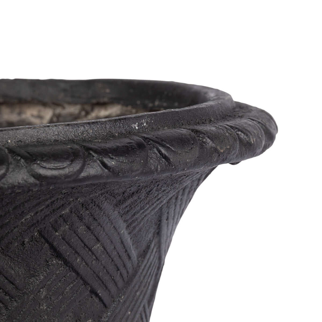 Lattice Weave Urn, Black