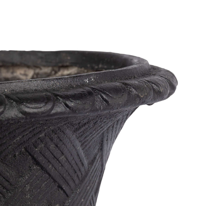 Lattice Weave Urn, Black