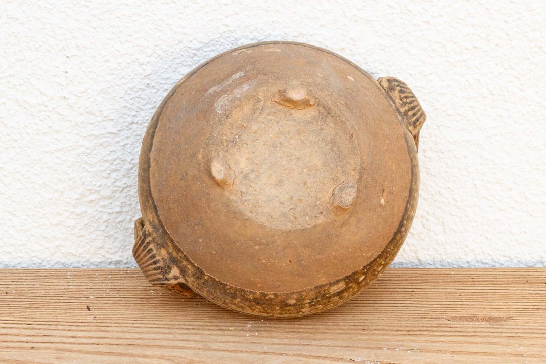 Early Chinese Terracotta Jar with Animal-Form Handles showcasing ancient artifact craftsmanship