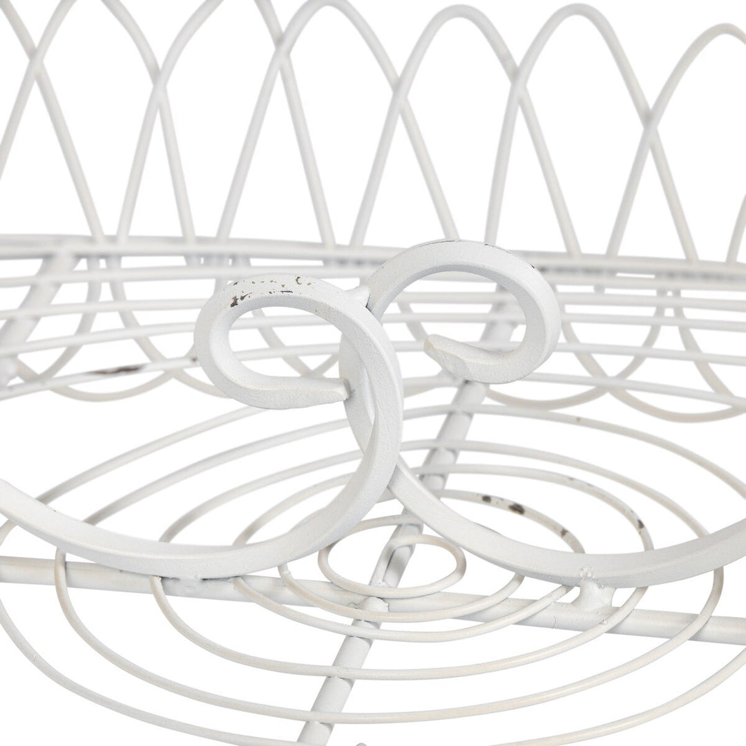 French Wire Stand, Antiqued White
