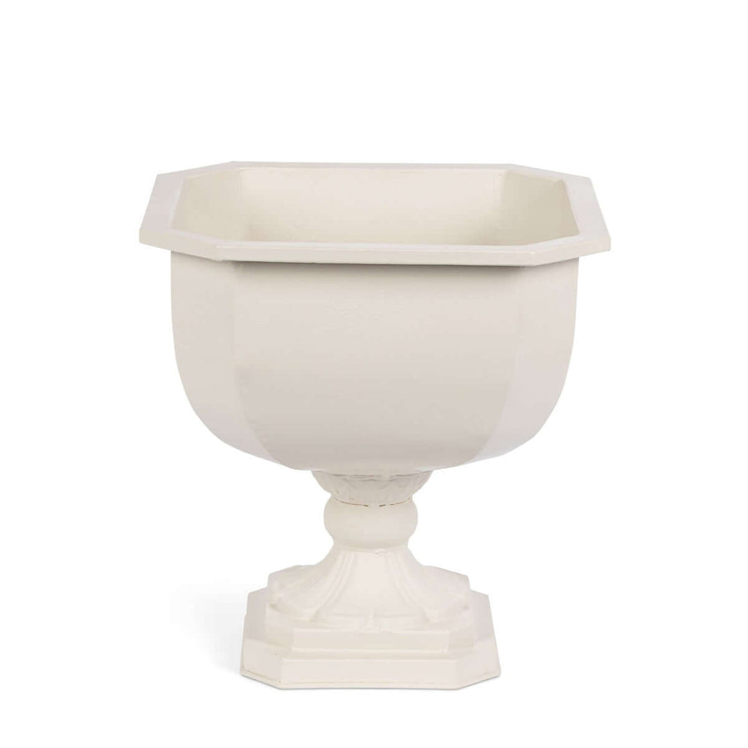 Faceted Chalice Planter, Soft White