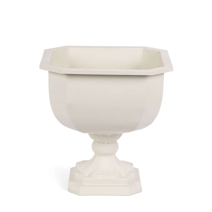 Faceted Chalice Planter, Soft White