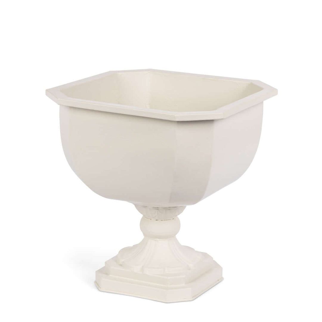 Faceted Chalice Planter, Soft White