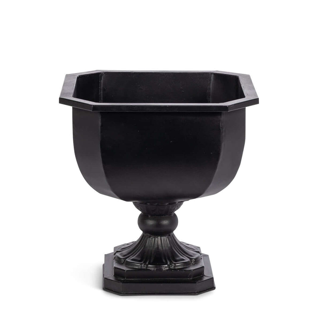 Faceted Chalice Planter, Noir