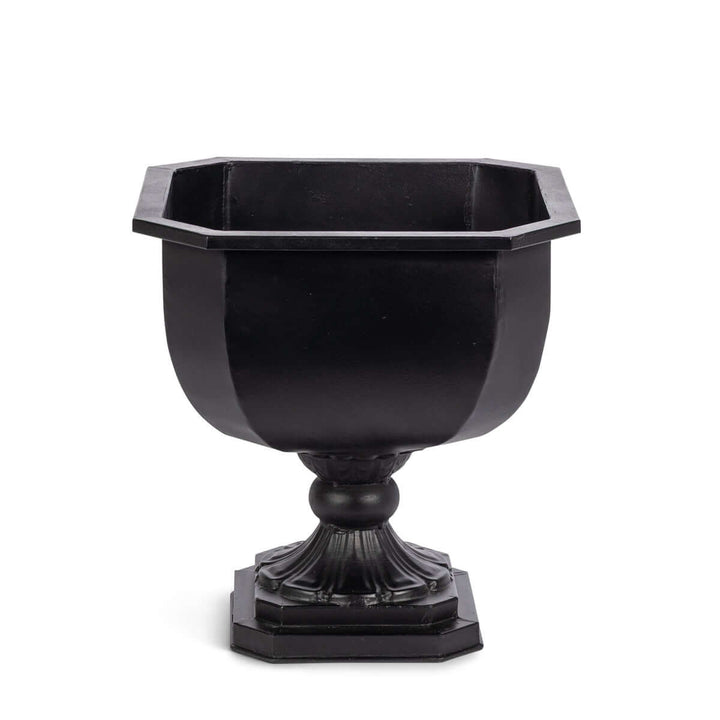 Faceted Chalice Planter, Noir