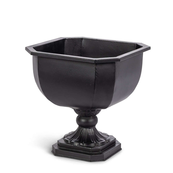 Faceted Chalice Planter, Noir