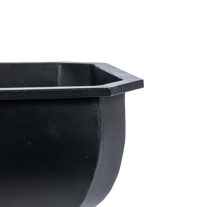 Faceted Chalice Planter, Noir