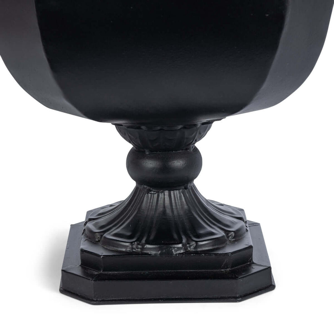 Faceted Chalice Planter, Noir