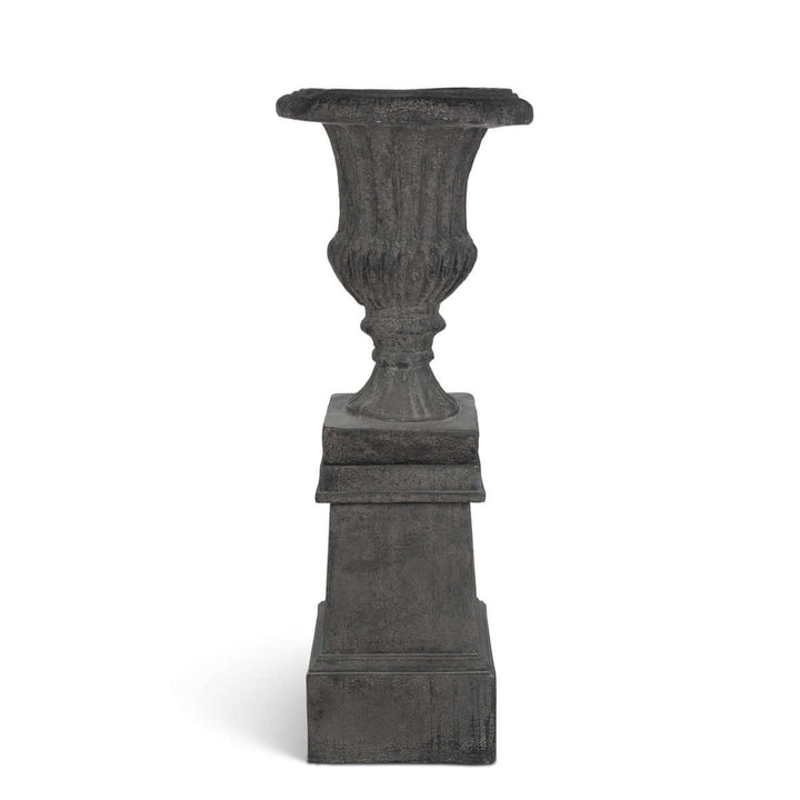 Tall Urn With Pedestal, Noir, 55.5"H