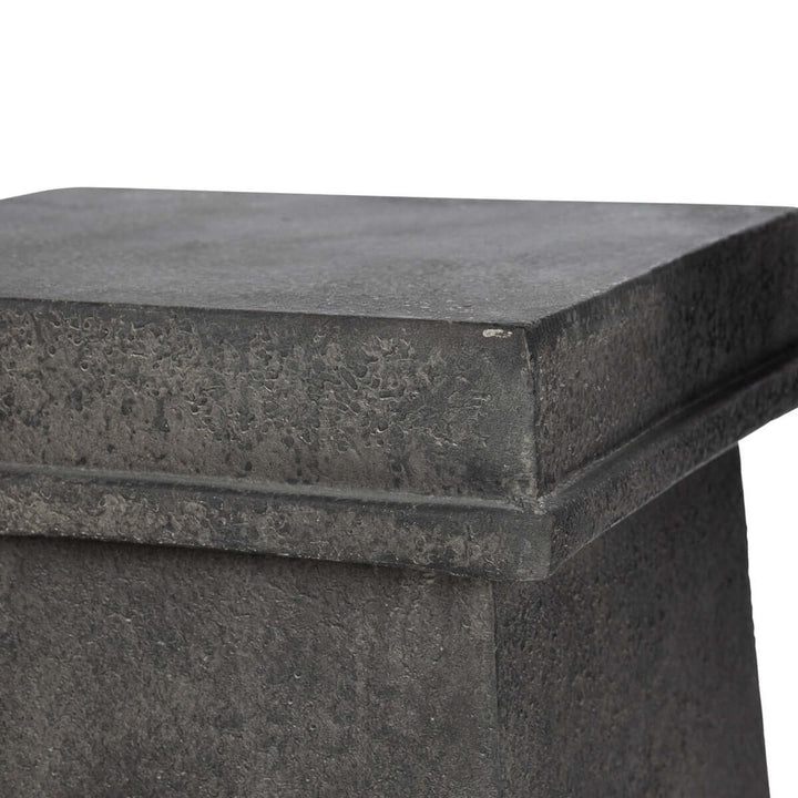 Tall Urn With Pedestal, Noir, 55.5"H