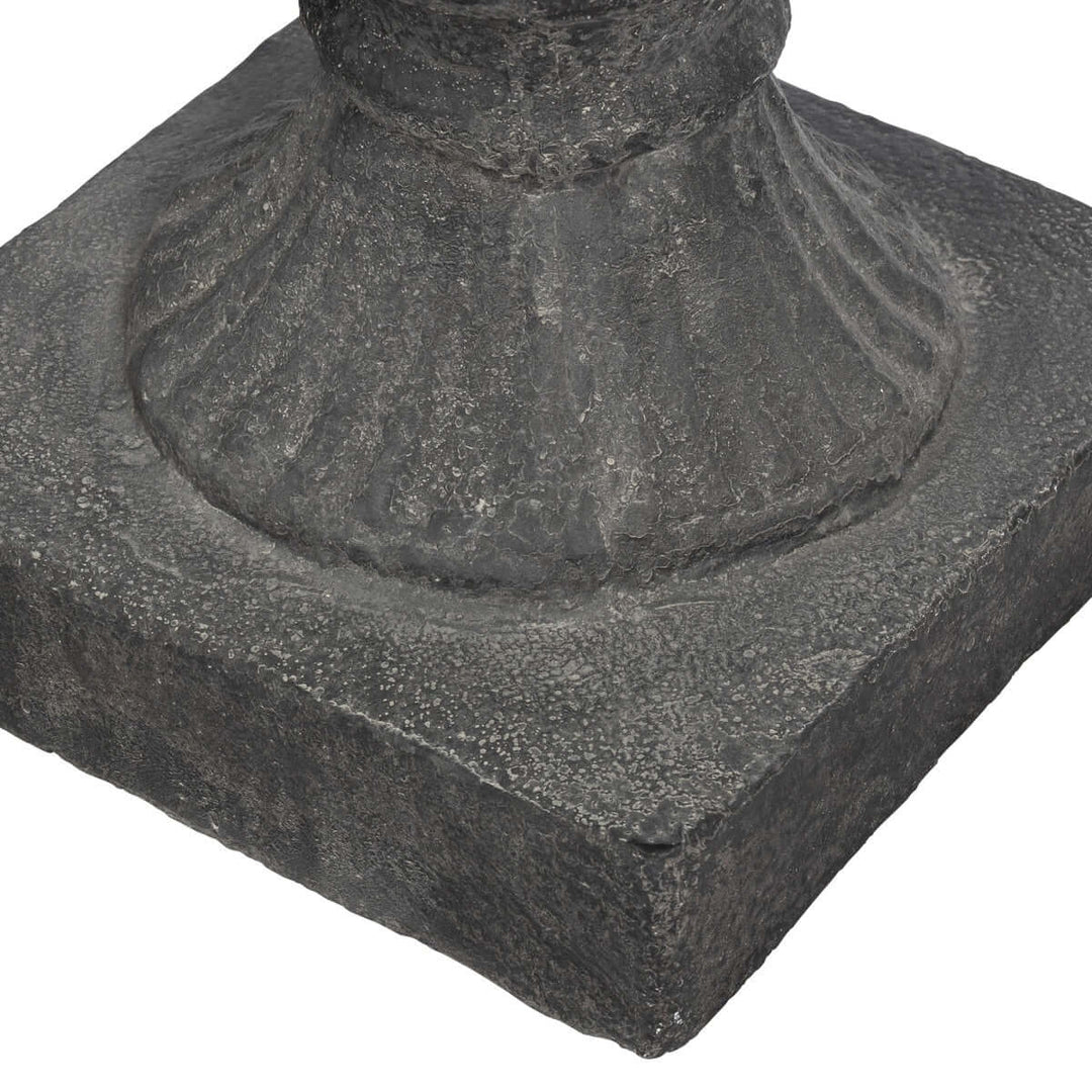 Tall Urn With Pedestal, Noir, 55.5"H