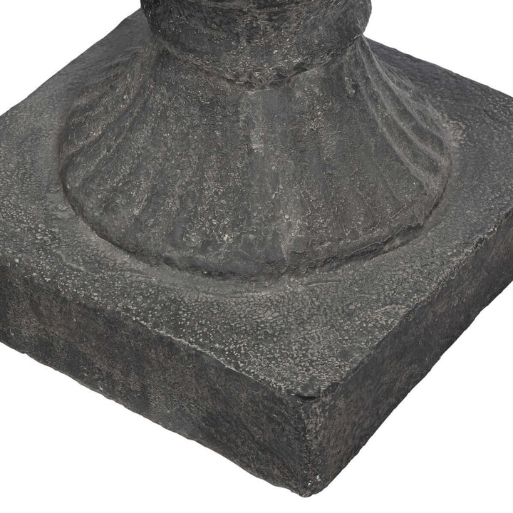 Tall Urn With Pedestal, Noir, 55.5"H