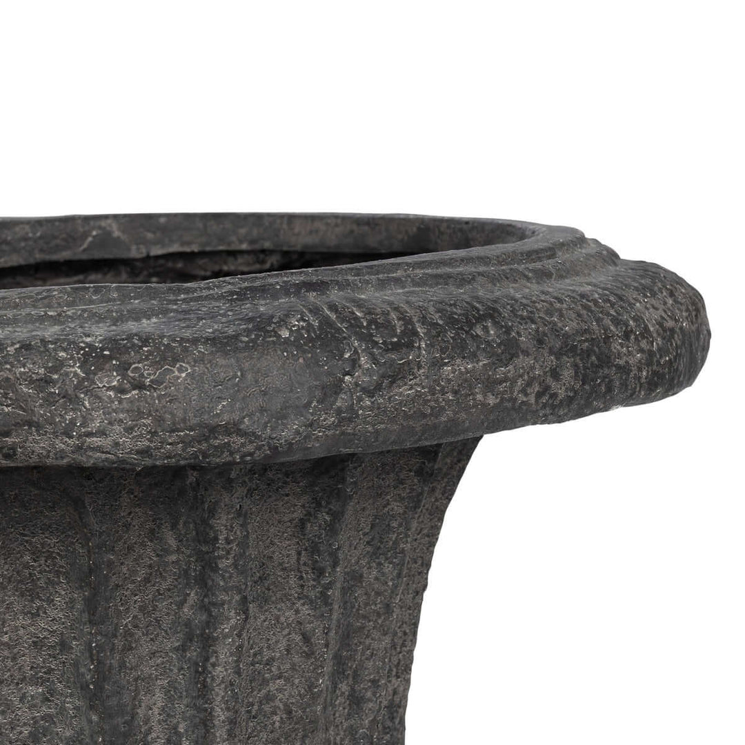 Tall Urn With Pedestal, Noir, 55.5"H