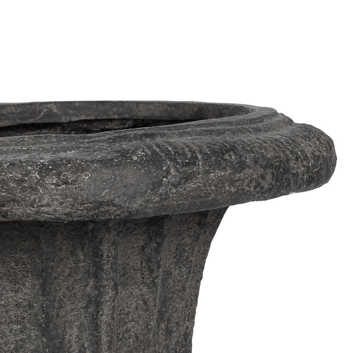 Tall Urn With Pedestal, Noir, 55.5"H