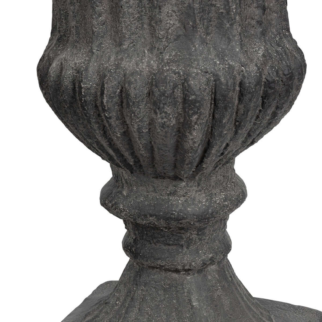 Tall Urn With Pedestal, Noir, 55.5"H