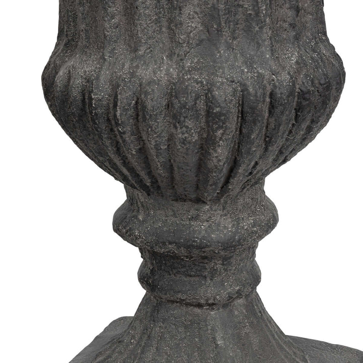 Tall Urn With Pedestal, Noir, 55.5"H