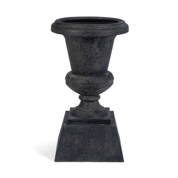 Aged Metal Entry Urn, Noir