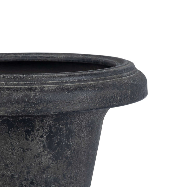 Aged Metal Entry Urn, Noir