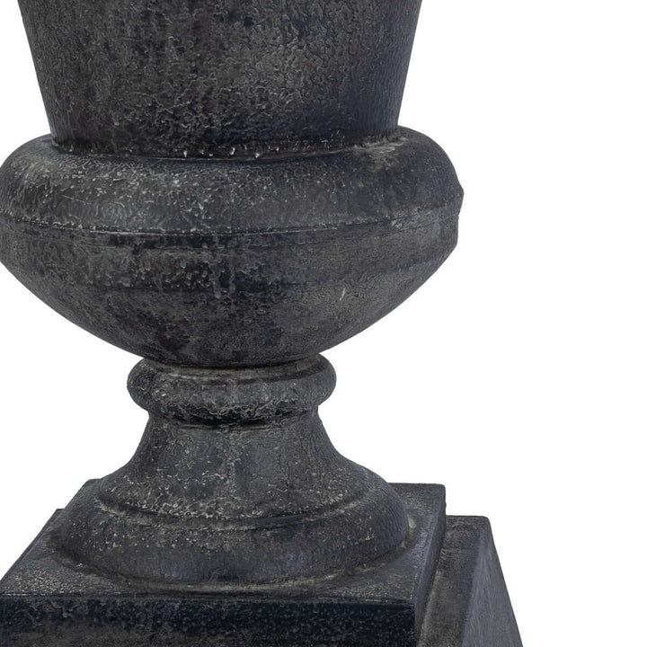 Aged Metal Entry Urn, Noir