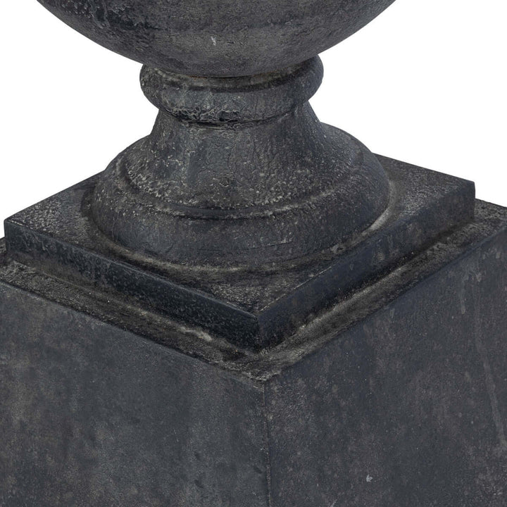 Aged Metal Entry Urn, Noir