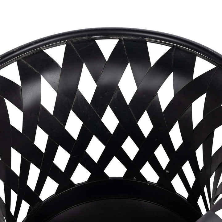 Woven Metal Classic Urn, Antiqued Black, Set of 2