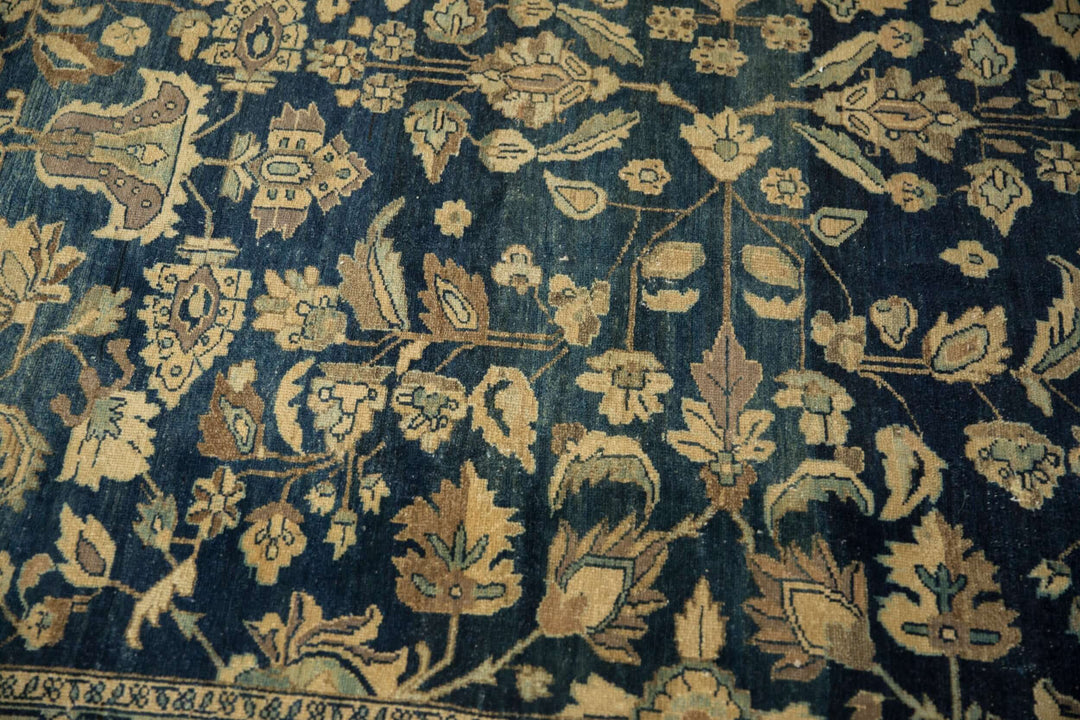 1940s Vintage Persian Lilihan Carpet with Tea Washed Finish