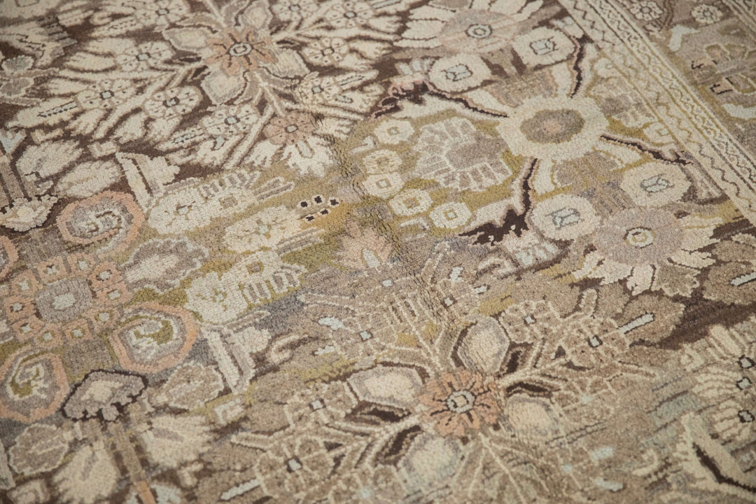 1950s Vintage Persian Bibikabad Carpet with Floral Trellis Design