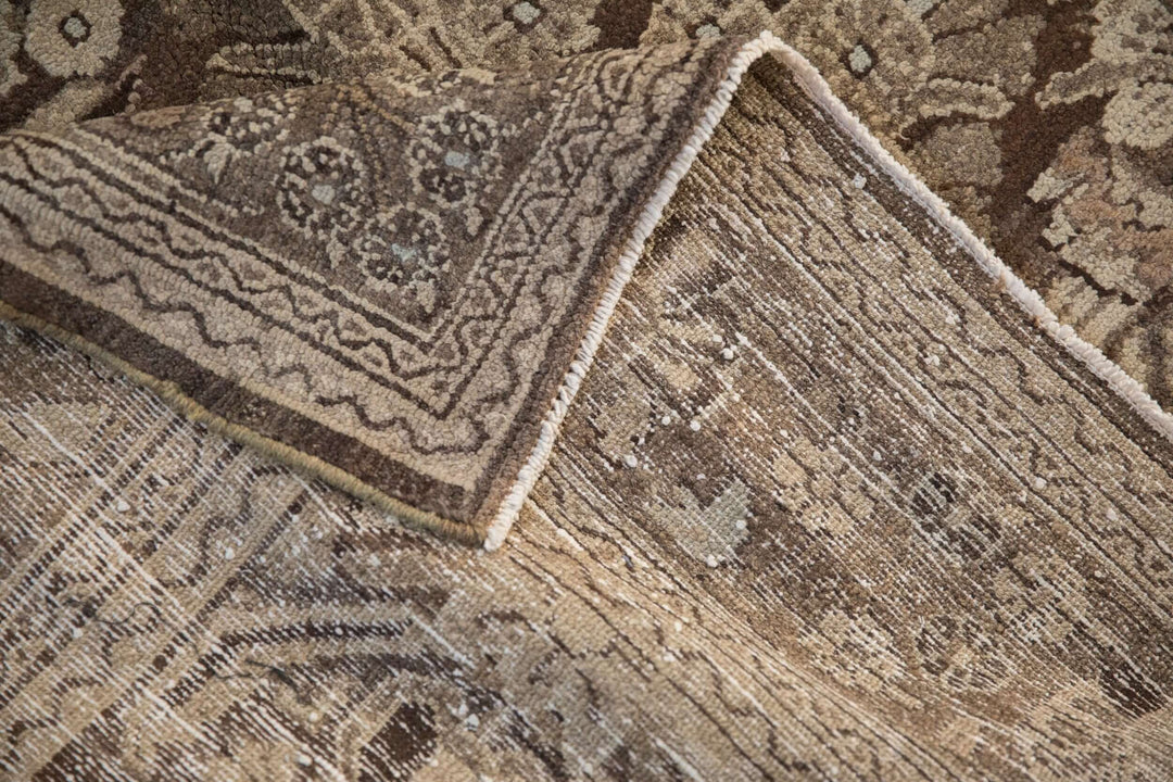1950s Vintage Persian Bibikabad Carpet with Floral Trellis Design