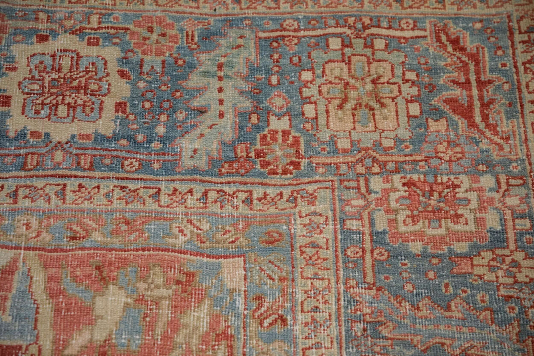 1940s Vintage Persian Heriz Carpet with Karaja Border