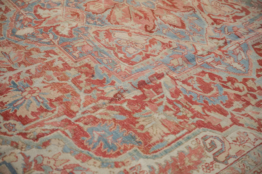 1940s Vintage Persian Heriz Carpet with Karaja Border