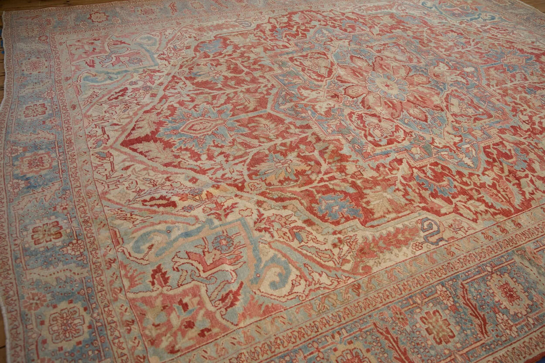 1940s Vintage Persian Heriz Carpet with Karaja Border