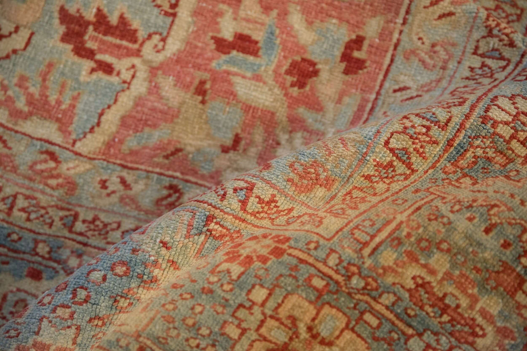 1940s Vintage Persian Heriz Carpet with Karaja Border