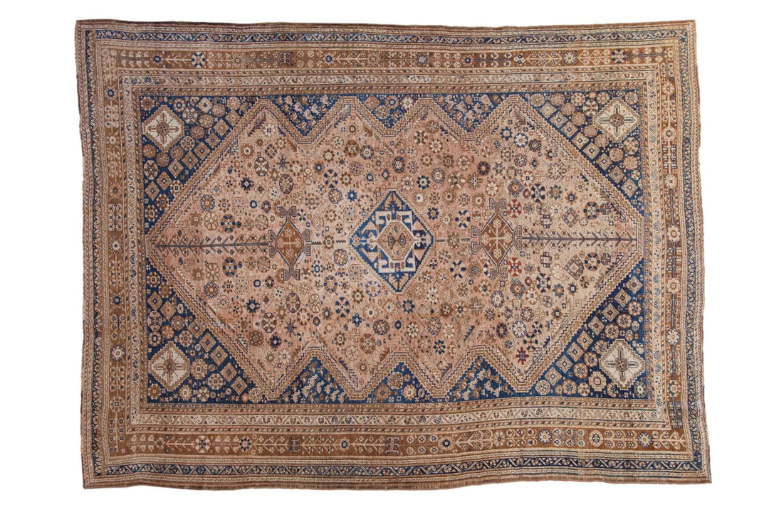 1940s Vintage Persian Qashqai Carpet with Tribal Medallion