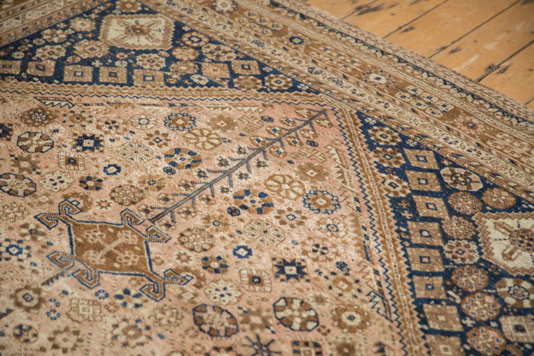 1940s Vintage Persian Qashqai Carpet with Tribal Medallion