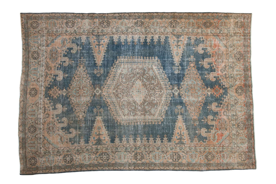1950s Vintage Persian Veece Carpet with Hexagonal Medallion