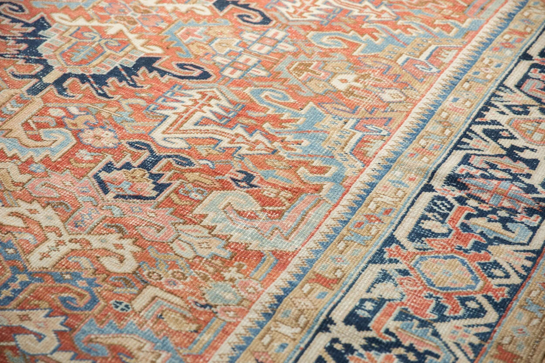 Vintage Persian Gorevan Rug with Geometric Samovar Design
