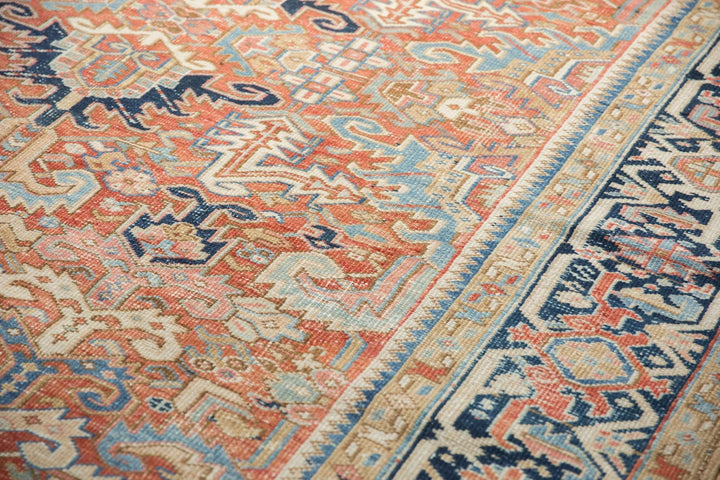 Vintage Persian Gorevan Rug with Geometric Samovar Design