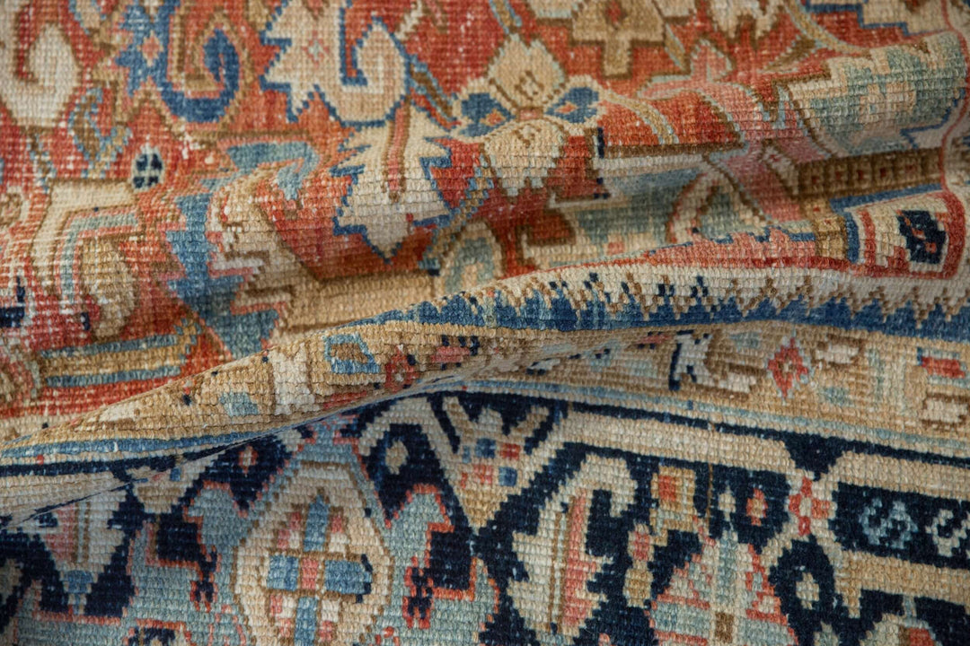 Vintage Persian Gorevan Rug with Geometric Samovar Design