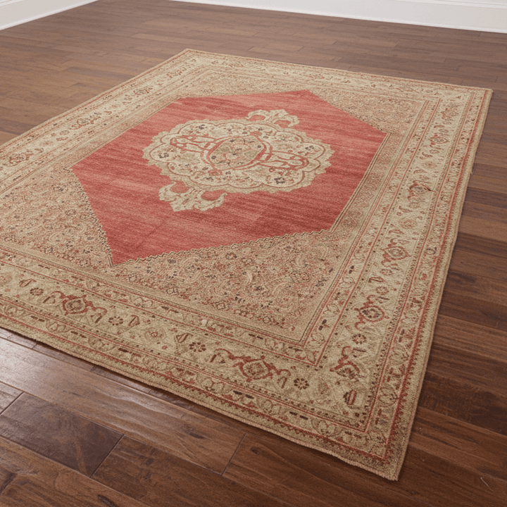Antique Distressed Persian Bijar Carpet