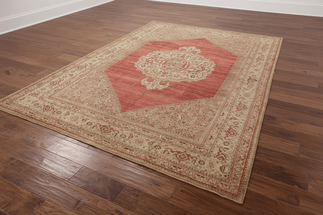 Antique Distressed Persian Bijar Carpet