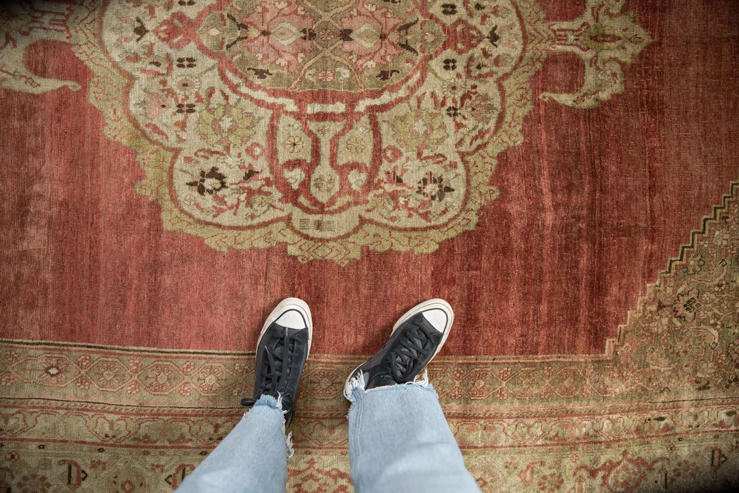 Antique Distressed Persian Bijar Carpet