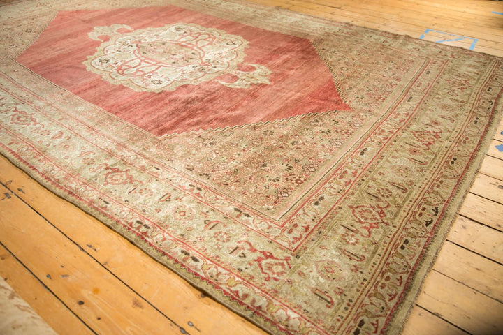 Antique Distressed Persian Bijar Carpet