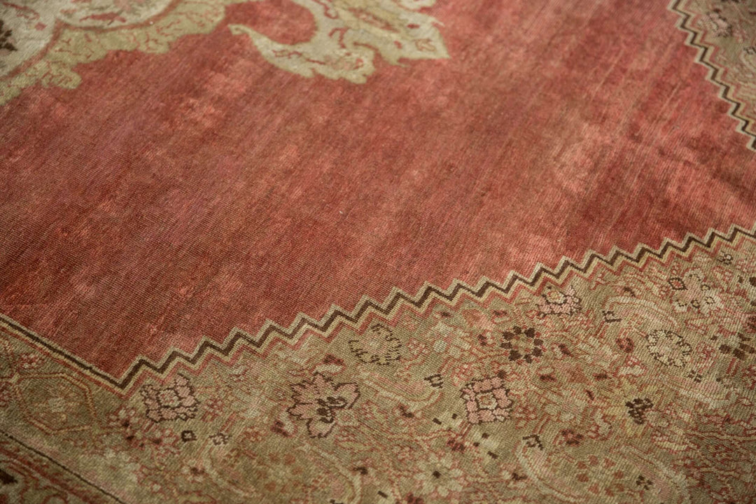 Antique Distressed Persian Bijar Carpet