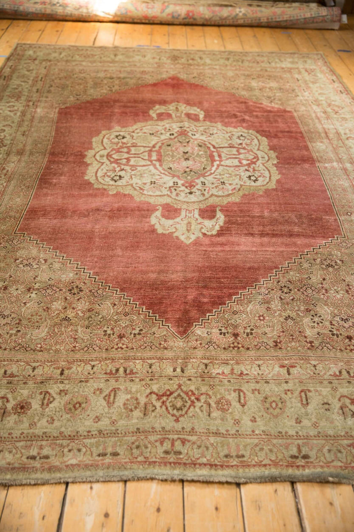 Antique Distressed Persian Bijar Carpet