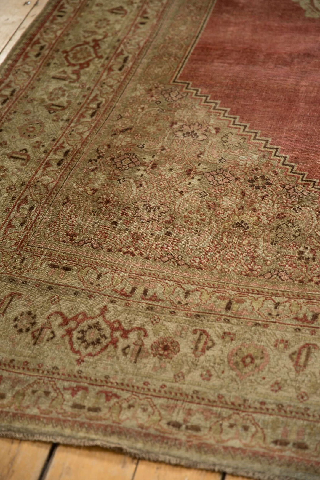 Antique Distressed Persian Bijar Carpet
