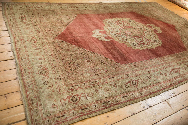 Antique Distressed Persian Bijar Carpet
