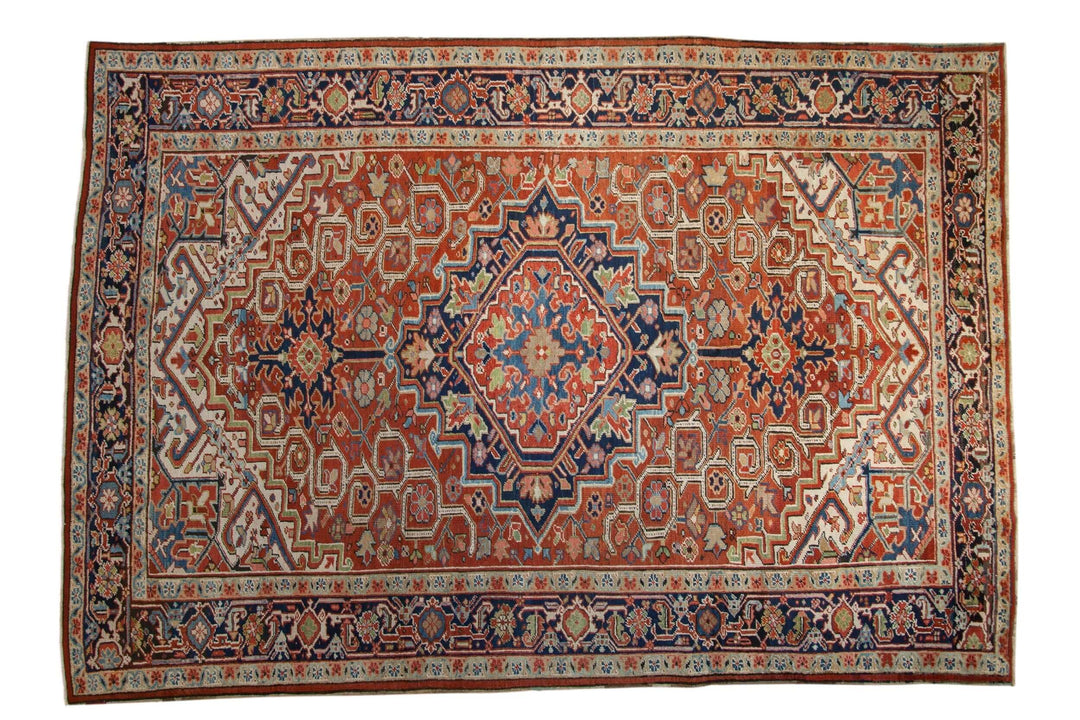 Vintage Heriz Handwoven Persian Rug