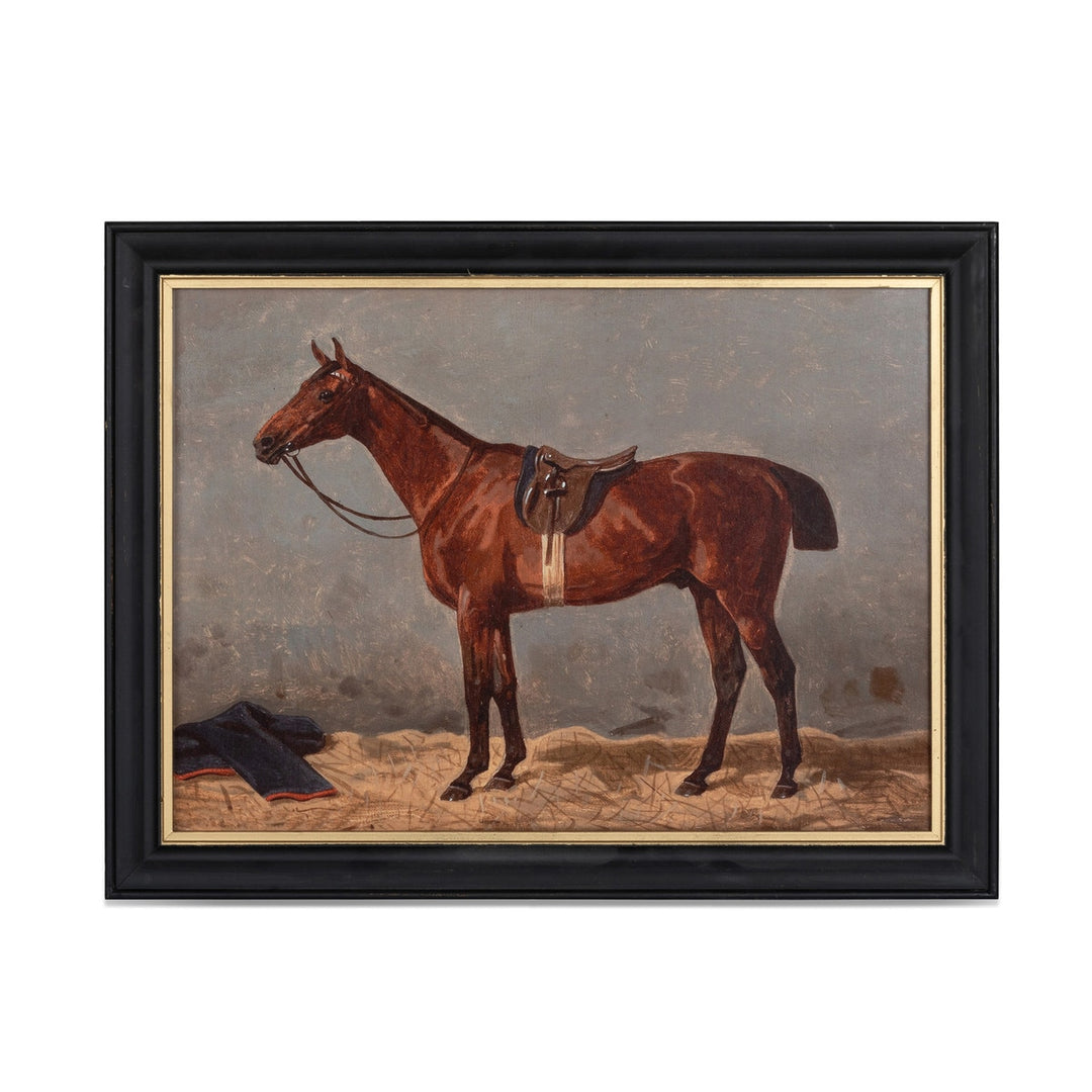 English Riding Horses Framed Prints by Emil Volker (Set of 4) - early 20th-century equestrian culture framed artwork