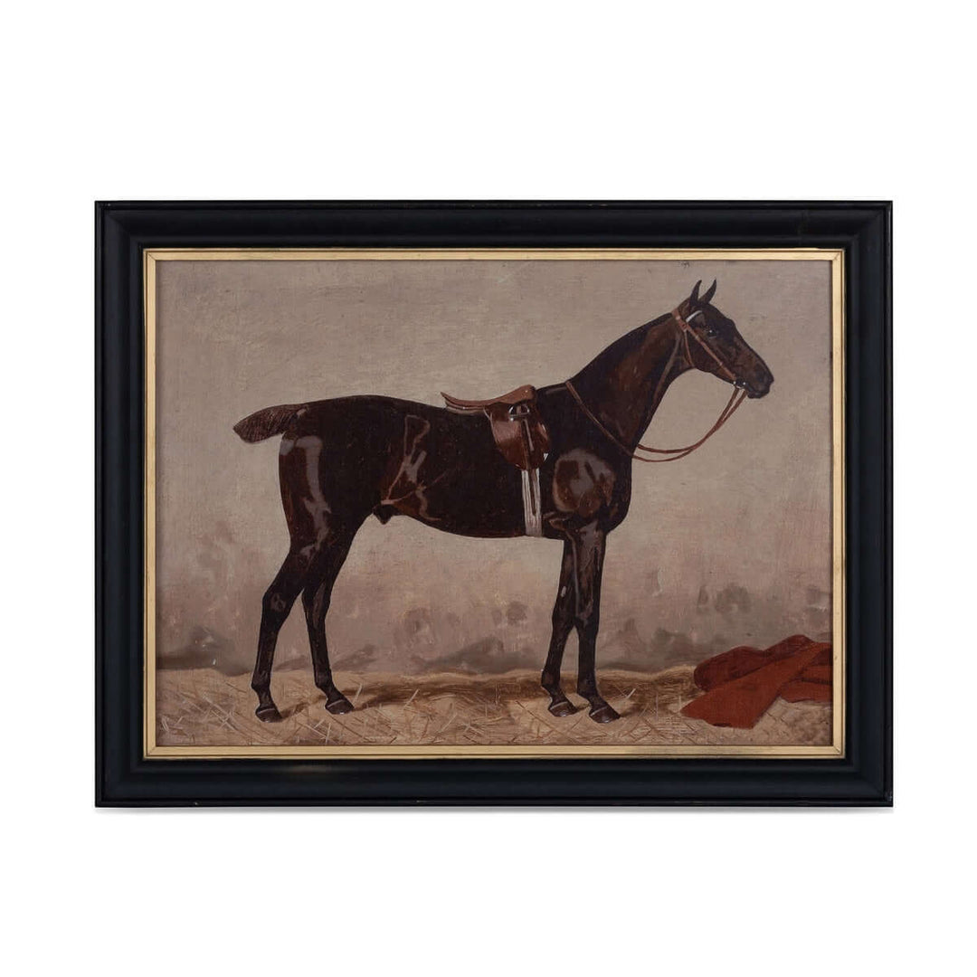English Riding Horses Framed Prints by Emil Volker (Set of 4) featuring early 20th-century equestrian artwork in elegant frames.